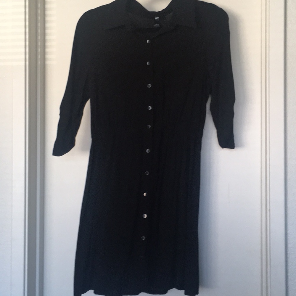 Button up black dress. Size large.